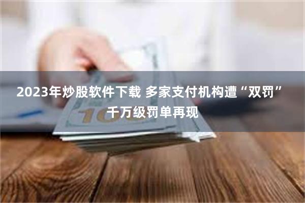 2023年炒股软件下载 多家支付机构遭“双罚” 千万级罚单再现